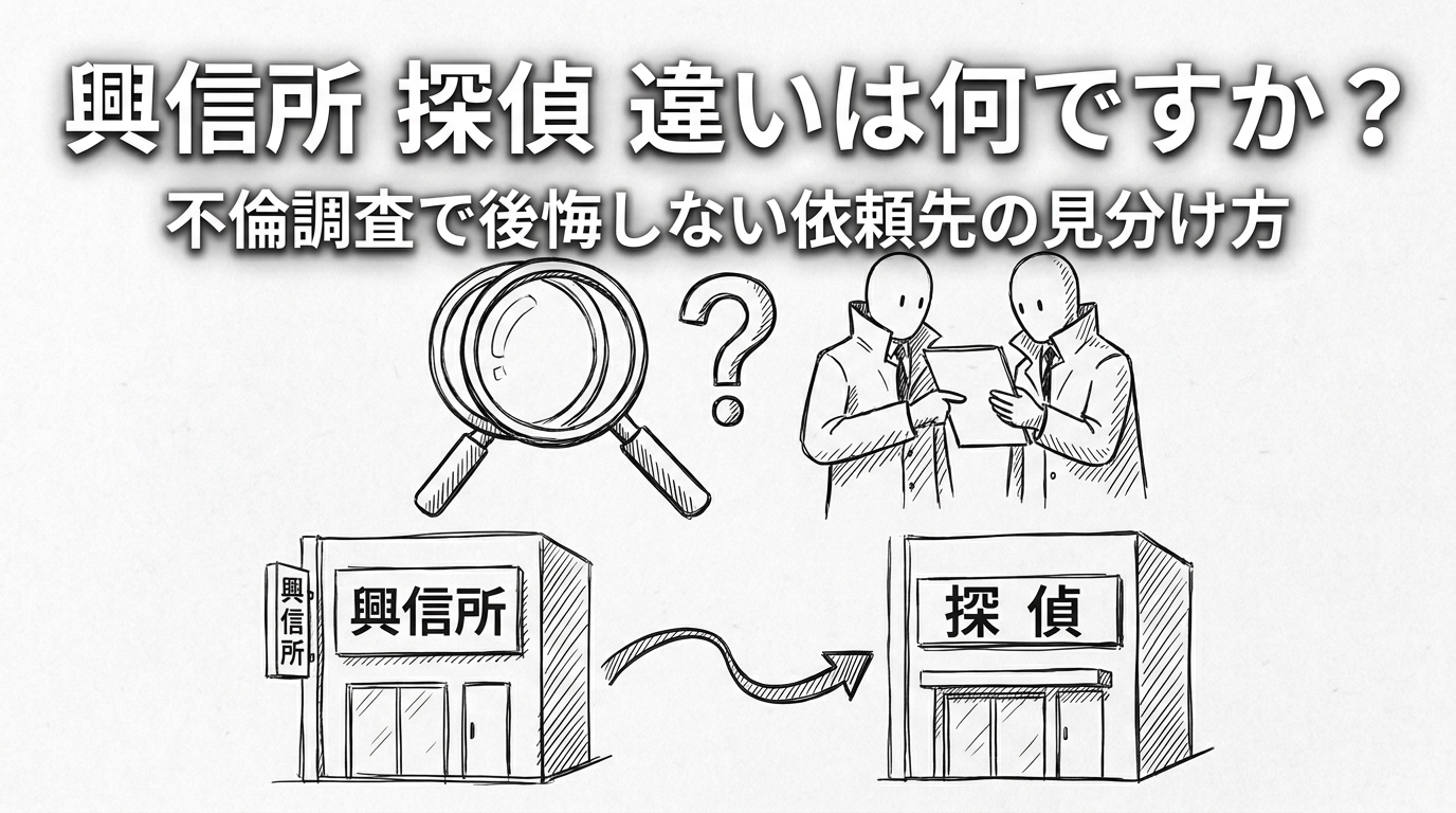 興信所 探偵 違いは何ですか？不倫調査で後悔しない依頼先の見分け方