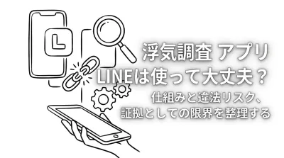 浮気調査 アプリ lineは使って大丈夫？仕組みと違法リスク、証拠としての限界を整理する