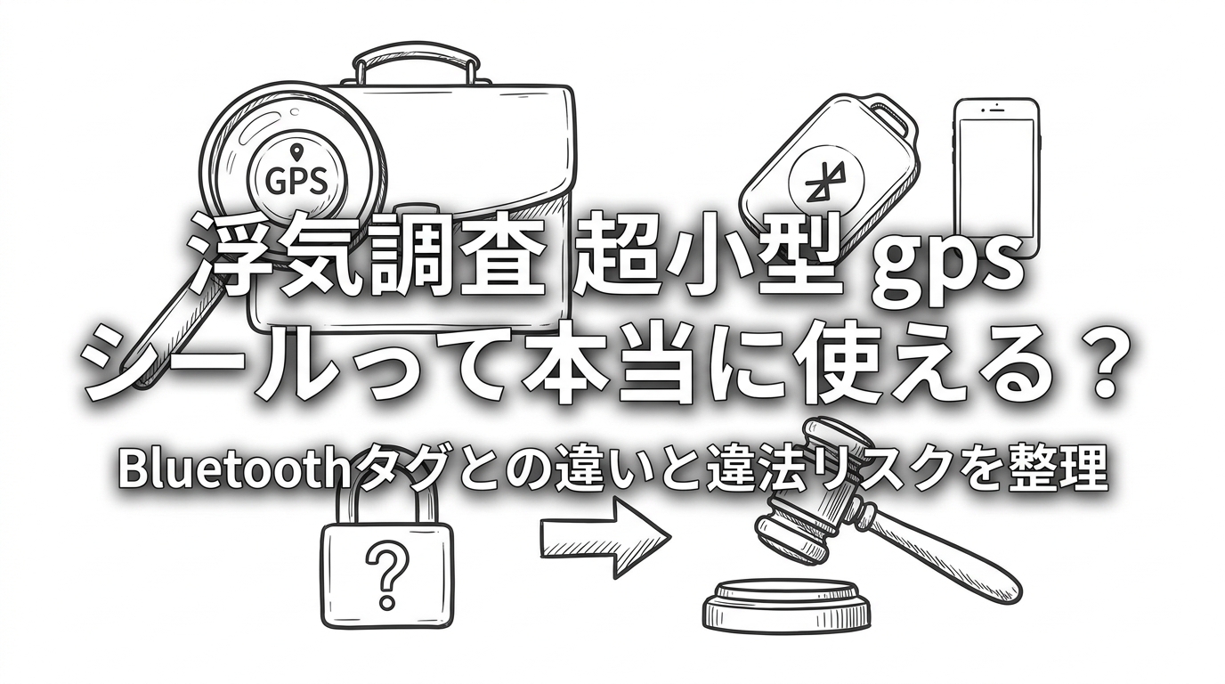 浮気調査 超小型 gps シールって本当に使える？Bluetoothタグとの違いと違法リスクを整理