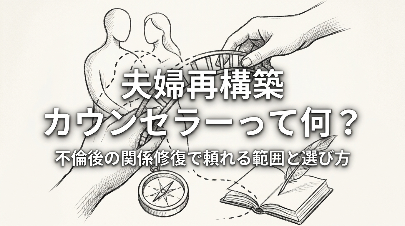 夫婦 再構築 カウンセラーって何？不倫後の関係修復で頼れる範囲と選び方