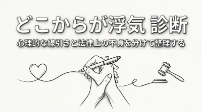 どこからが浮気 診断｜心理的な線引きと法律上の不貞を分けて整理する