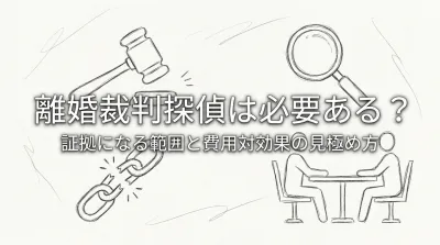 離婚 裁判 探偵は必要ある？証拠になる範囲と費用対効果の見極め方