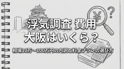 浮気調査 費用 大阪はいくら？相場10万〜100万円の内訳と料金プランの選び方