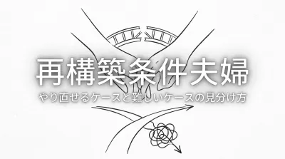 再構築 条件 夫婦｜やり直せるケースと難しいケースの見分け方