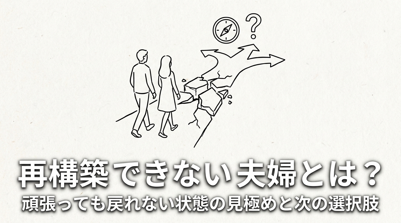 再構築 できない 夫婦とは?頑張っても戻れない状態の見極めと次の選択肢
