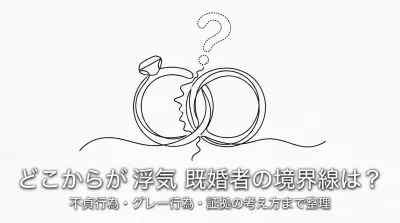 どこからが 浮気 既婚者の境界線は？不貞行為・グレー行為・証拠の考え方まで整理