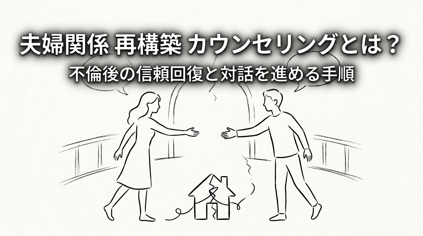 夫婦関係 再構築 カウンセリングとは?不倫後の信頼回復と対話を進める手順