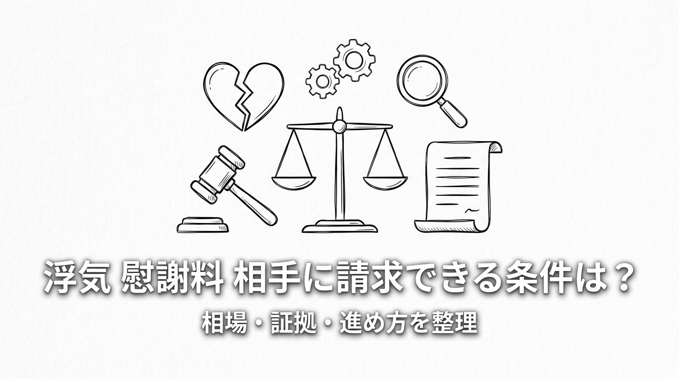 浮気 慰謝料 相手に請求できる条件は？相場・証拠・進め方を整理