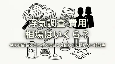 浮気調査 費用 相場はいくら？40万円前後と言われる理由と見積もりで損しない確認点