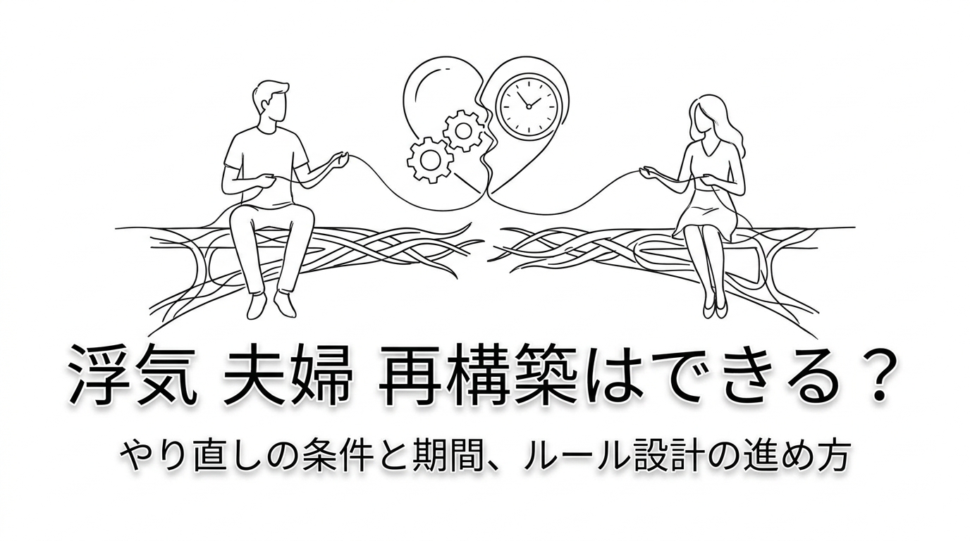 浮気 夫婦 再構築はできる?やり直しの条件と期間、ルール設計の進め方