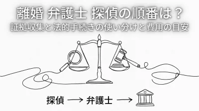 離婚 弁護士 探偵の順番は？証拠収集と法的手続きの使い分けと費用の目安
