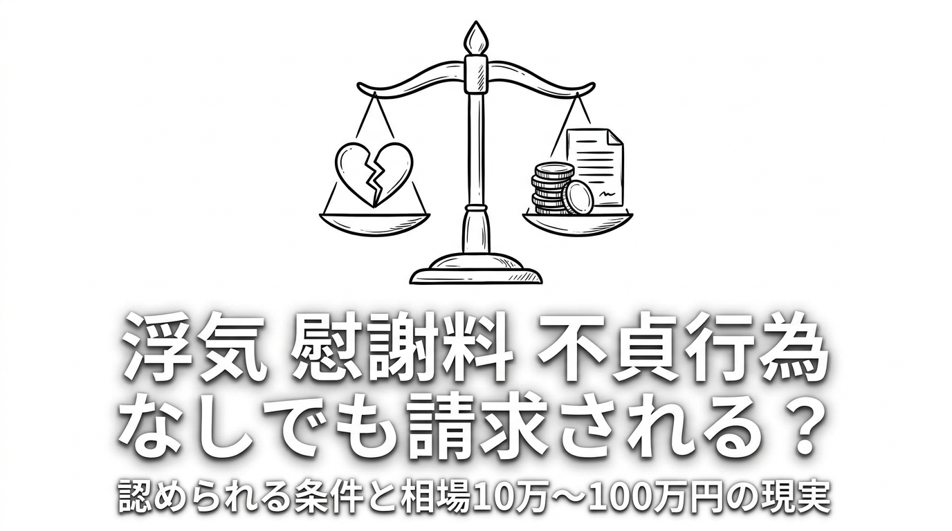 浮気 慰謝料 不貞行為 なしでも請求される？認められる条件と相場10万〜100万円の現実