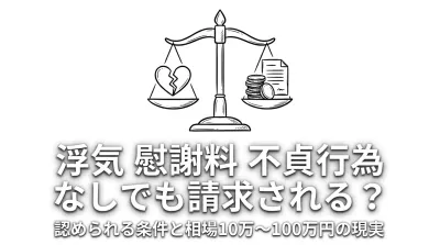 浮気 慰謝料 不貞行為 なしでも請求される？認められる条件と相場10万〜100万円の現実
