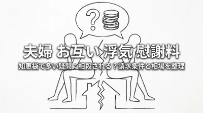 夫婦 お互い 浮気 慰謝料 知恵袋で多い疑問：相殺される？請求条件と相場を整理