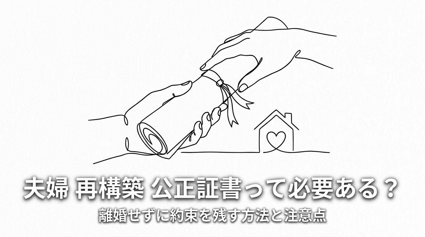 夫婦 再構築 公正証書って必要ある？離婚せずに約束を残す方法と注意点