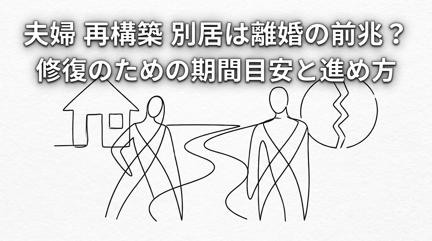 夫婦 再構築 別居は離婚の前兆?修復のための期間目安と進め方
