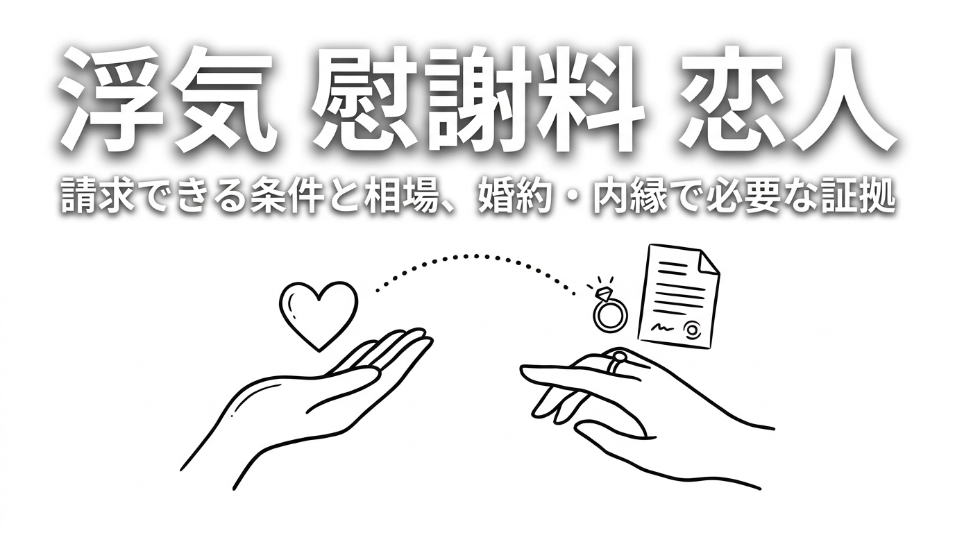 浮気 慰謝料 恋人|請求できる条件と相場、婚約・内縁で必要な証拠