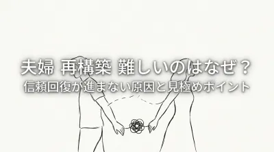 夫婦 再構築 難しいのはなぜ？信頼回復が進まない原因と見極めポイント