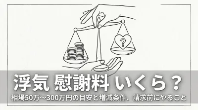 浮気 慰謝料 いくら？相場50万〜300万円の目安と増減条件、請求前にやること