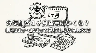 浮気調査 1ヶ月 費用はいくら？相場30万〜150万と見積もりの見極め方