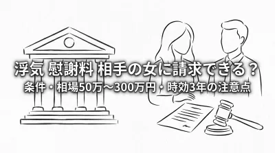 浮気 慰謝料 相手の 女に請求できる？条件・相場50万〜300万円・時効3年の注意点