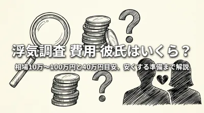 浮気調査 費用 彼氏はいくら？相場10万〜100万円と40万円目安、安くする準備まで解説