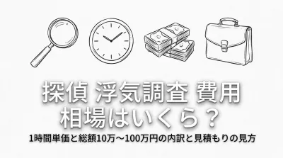 探偵 浮気調査 費用 相場はいくら？1時間単価と総額10万〜100万円の内訳と見積もりの見方