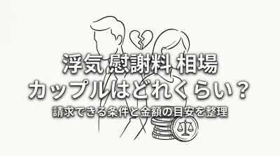 浮気 慰謝料 相場 カップルはどれくらい？請求できる条件と金額の目安を整理