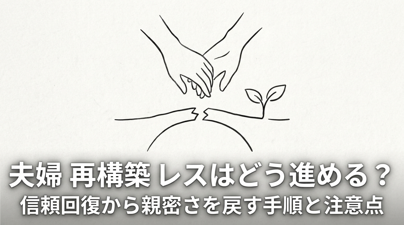 夫婦 再構築 レスはどう進める?信頼回復から親密さを戻す手順と注意点