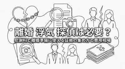 離婚 浮気 探偵は必要？慰謝料と離婚準備に使える証拠の集め方と費用相場