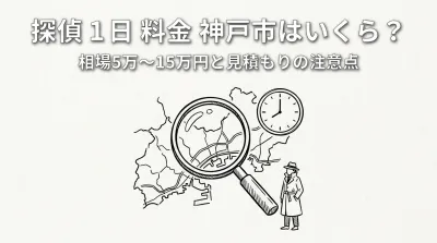 探偵 1日 料金 神戸市はいくら？相場5万〜15万円と見積もりの注意点