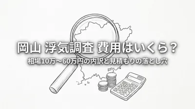 岡山 浮気調査 費用はいくら？相場10万〜60万円の内訳と見積もりの落とし穴