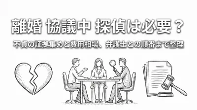 離婚 協議中 探偵は必要？不貞の証拠集めと費用相場、弁護士との順番まで整理
