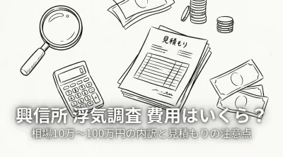 興信所 浮気調査 費用はいくら？相場10万〜100万円の内訳と見積もりの注意点
