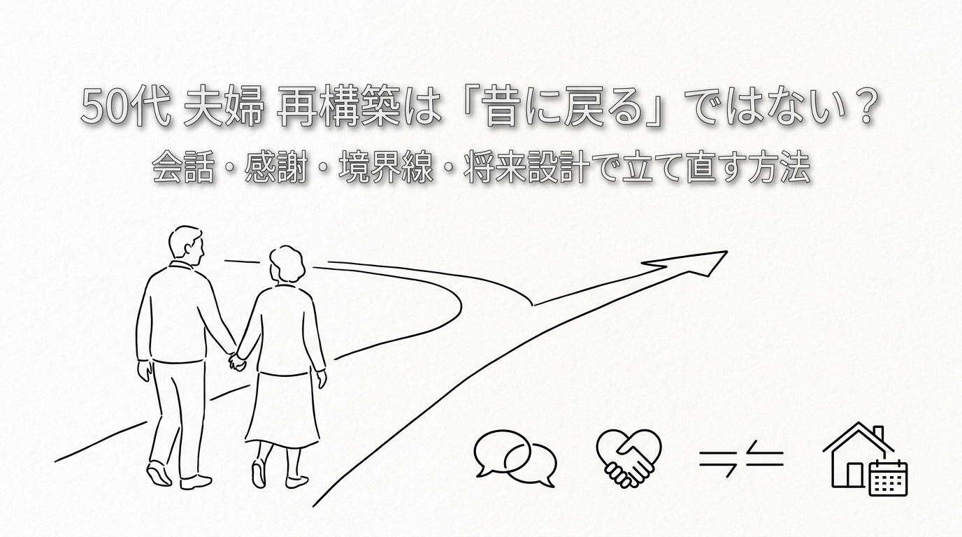 50代 夫婦 再構築は「昔に戻る」ではない？会話・感謝・境界線・将来設計で立て直す方法