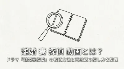 離婚 妻 探偵 動画とは？ドラマ『離婚妻探偵』の視聴方法と再放送の探し方を整理