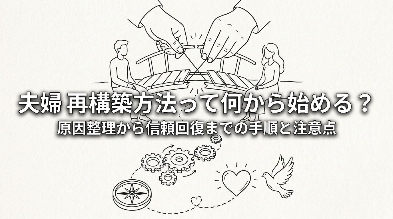 夫婦 再構築 方法って何から始める？原因整理から信頼回復までの手順と注意点