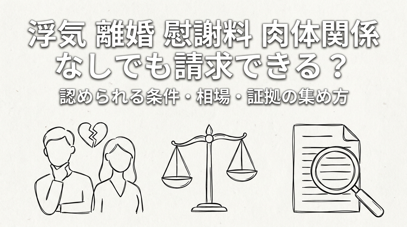 浮気 離婚 慰謝料 肉体関係 なしでも請求できる?認められる条件・相場・証拠の集め方