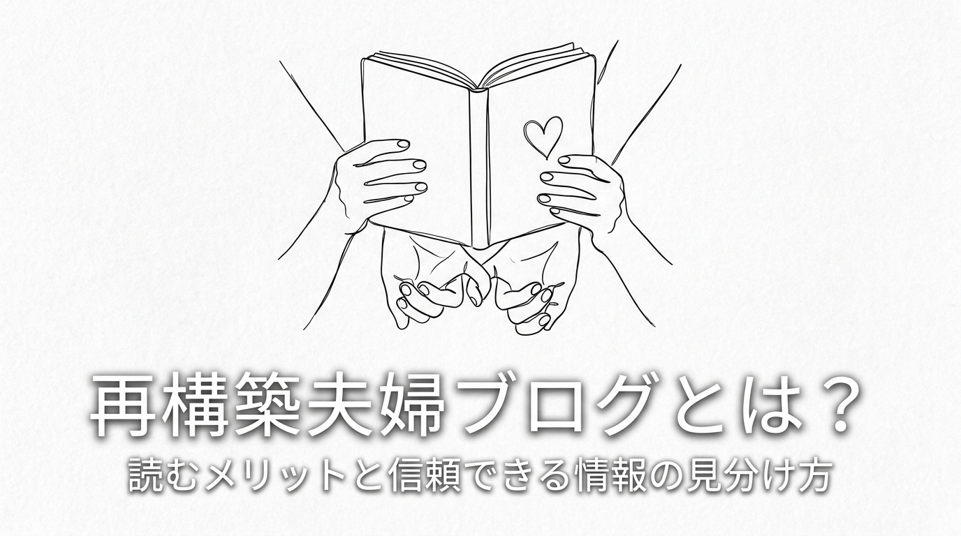 再構築 夫婦 ブログとは?読むメリットと信頼できる情報の見分け方