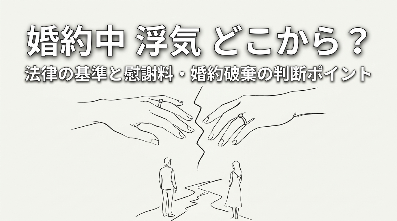婚約中 浮気 どこから?法律の基準と慰謝料・婚約破棄の判断ポイント