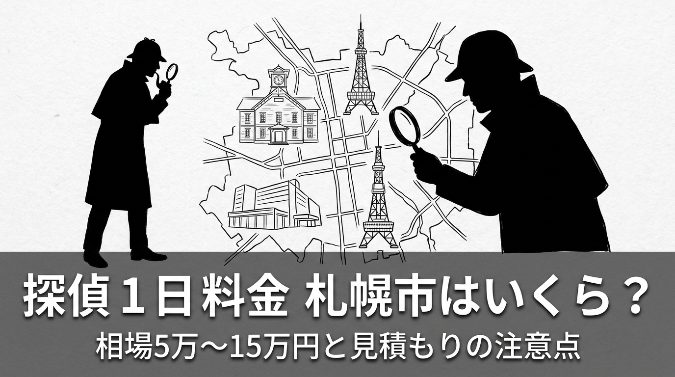 探偵 1日 料金 札幌市はいくら?相場5万〜15万円と見積もりの注意点