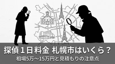 探偵 1日 料金 札幌市はいくら？相場5万〜15万円と見積もりの注意点