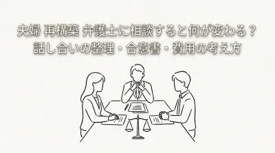 夫婦 再構築 弁護士に相談すると何が変わる？話し合いの整理・合意書・費用の考え方