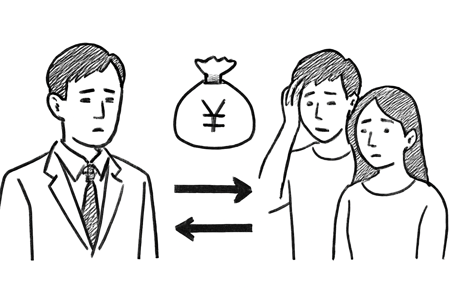請求先は3パターン:配偶者・不倫相手・両方